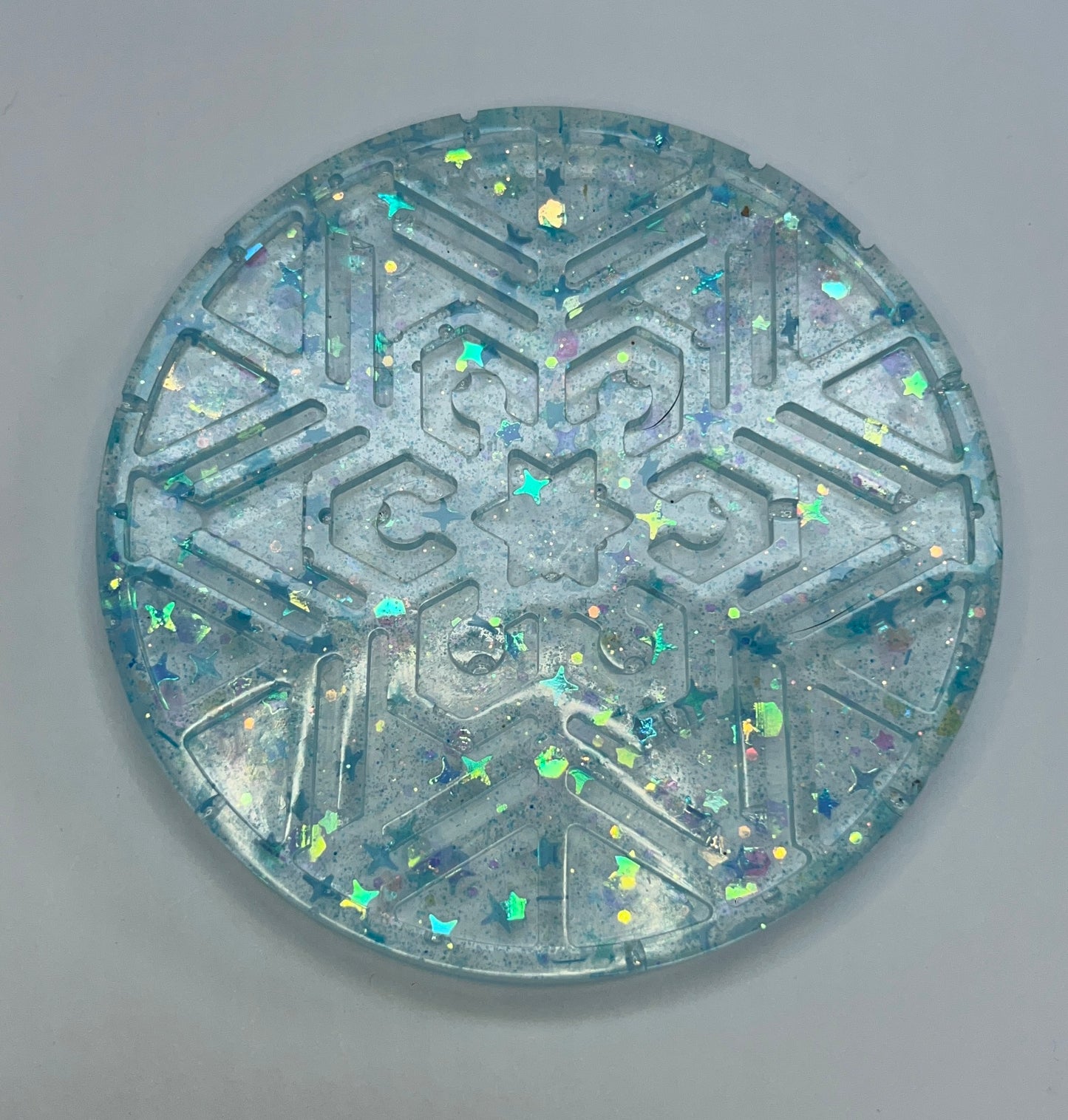 Christmas snowflake coasters