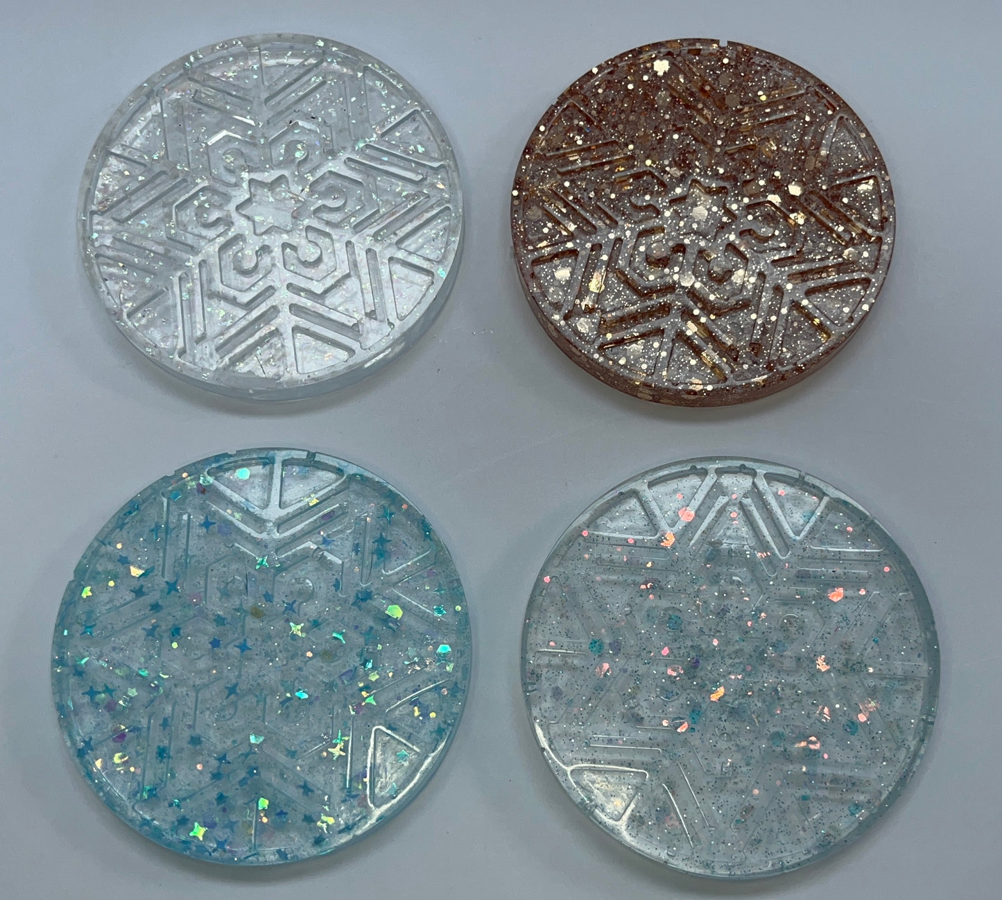 Christmas snowflake coasters