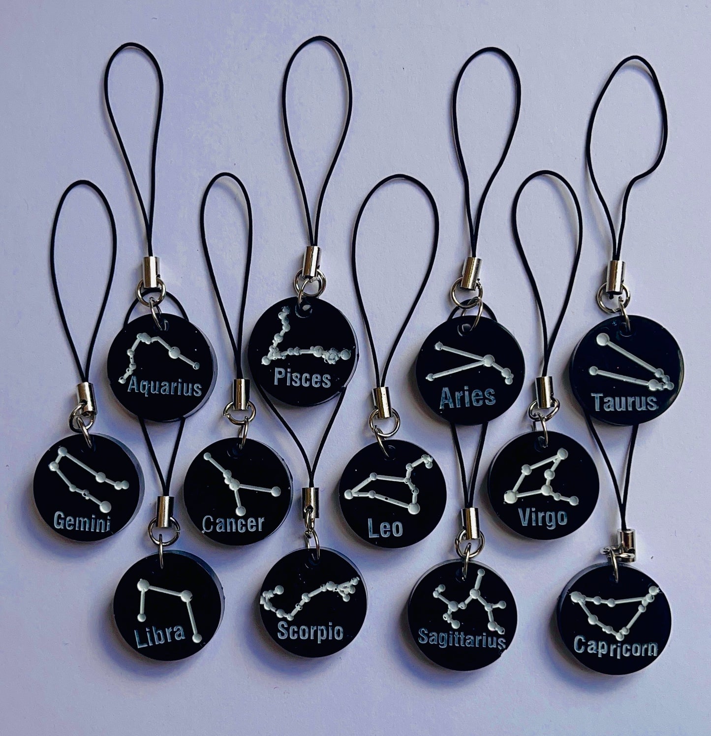 Zodiac sign keyrings