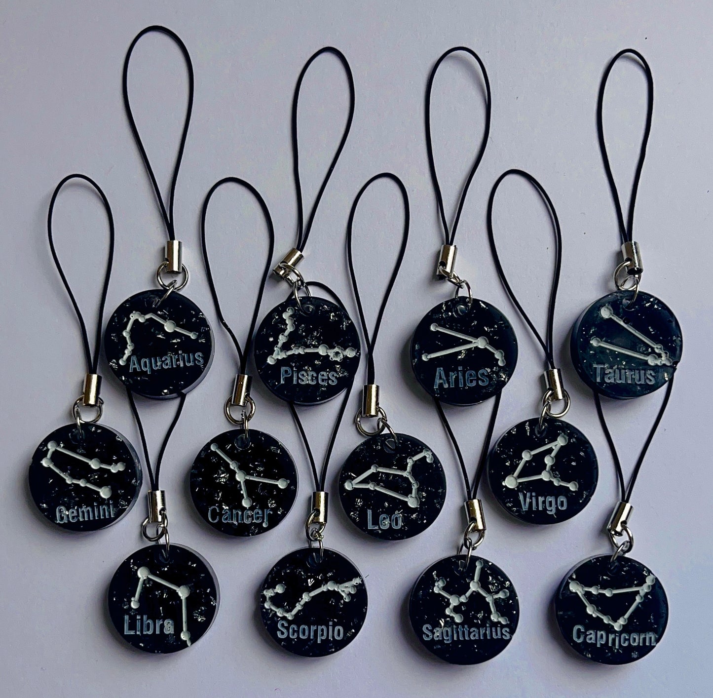 Zodiac sign keyrings