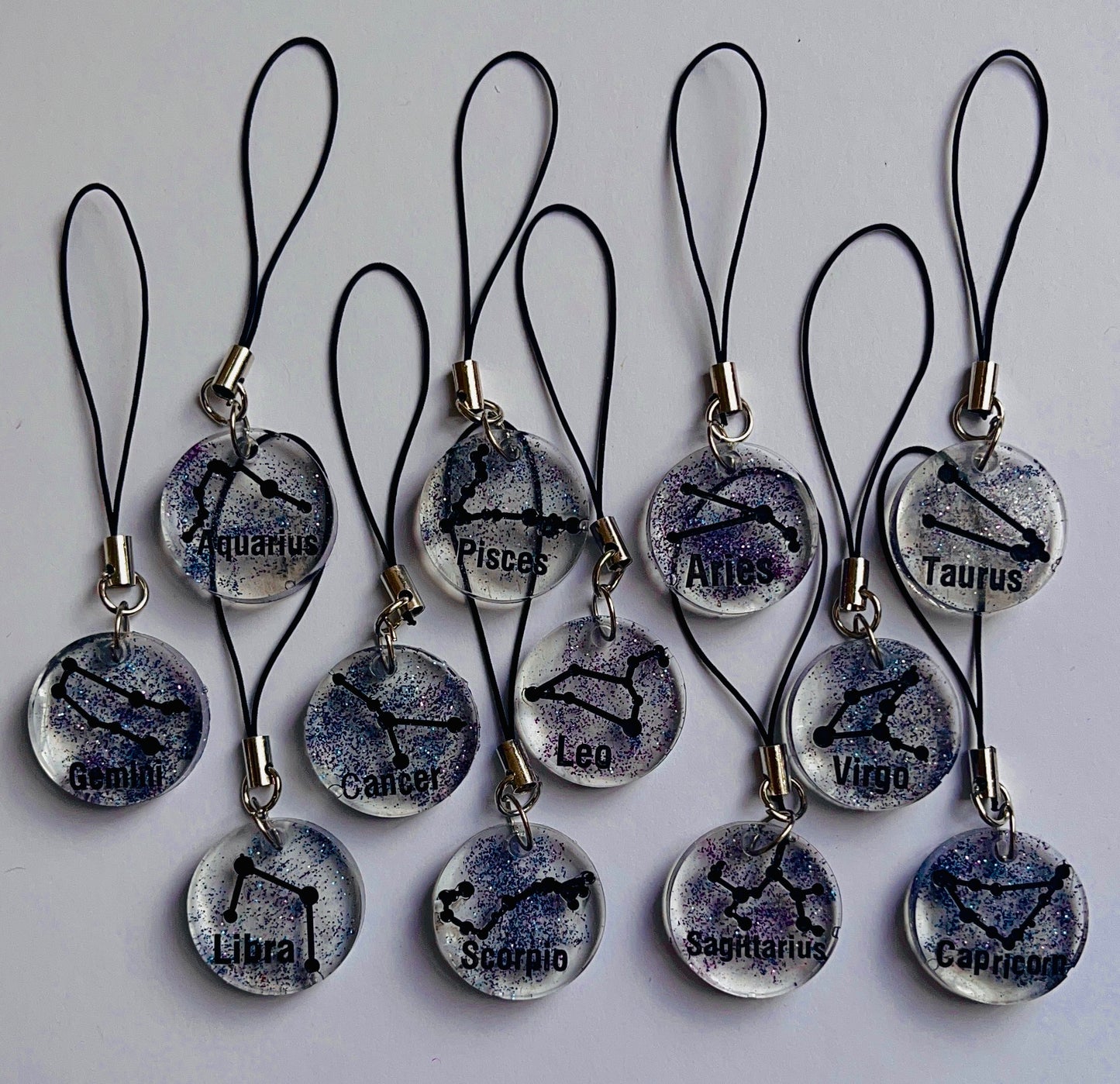 Zodiac sign keyrings