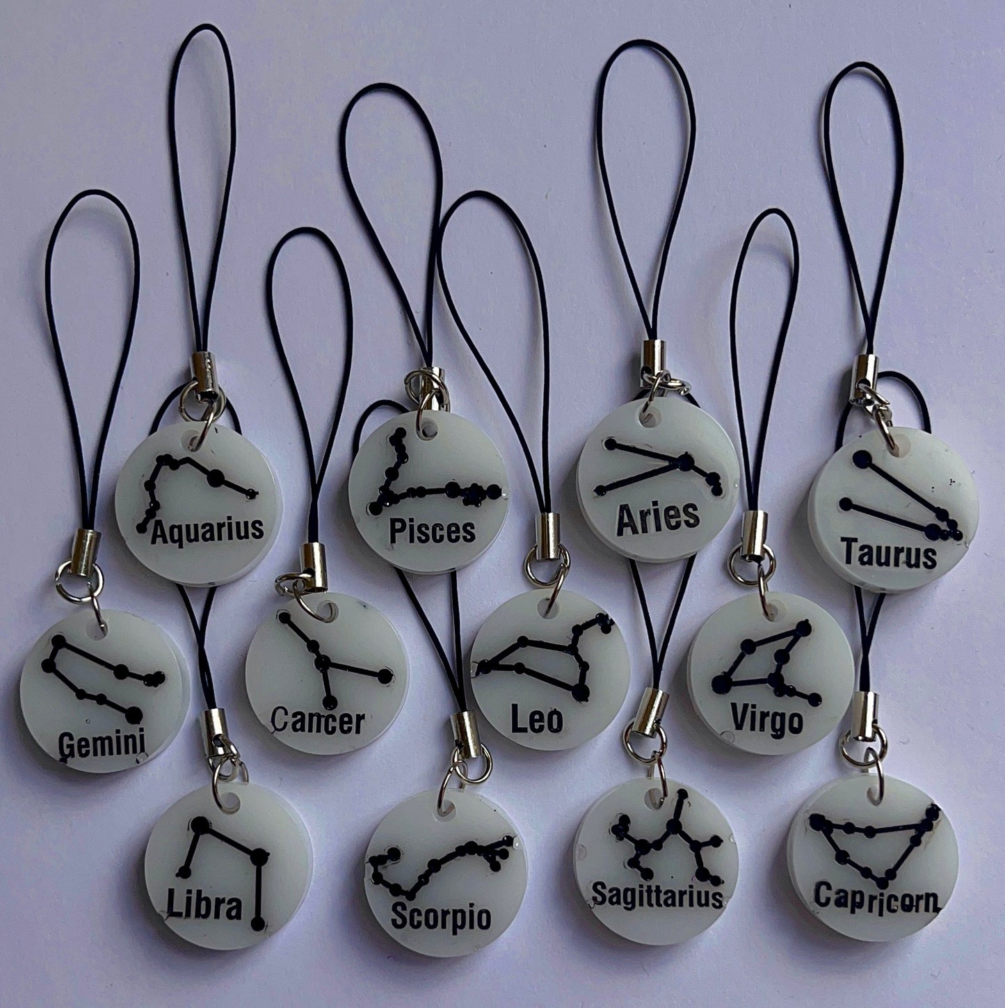 Zodiac sign keyrings